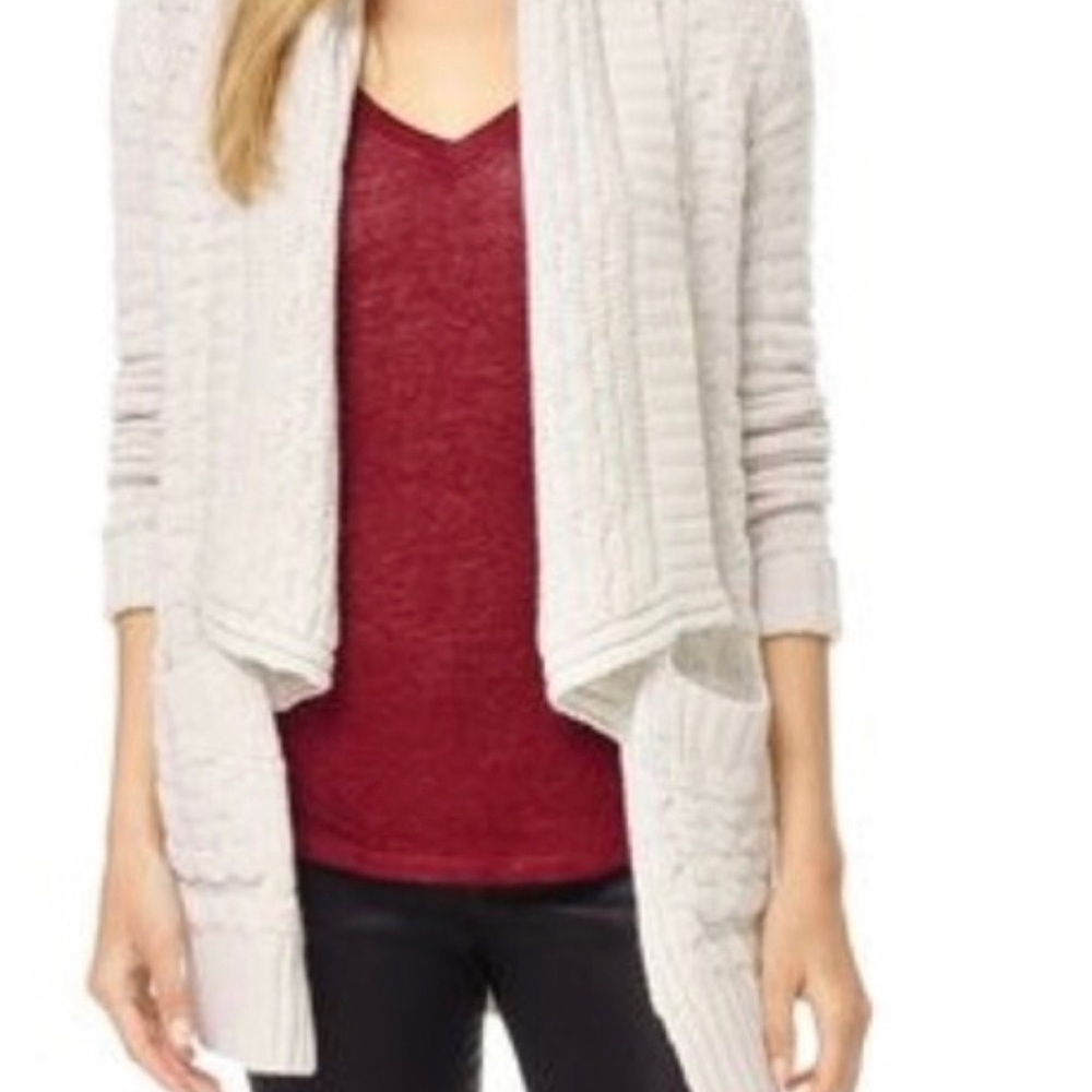 Aritzia Talula Chunky Cardigan Sz L Viscose Lambswool Cashmere